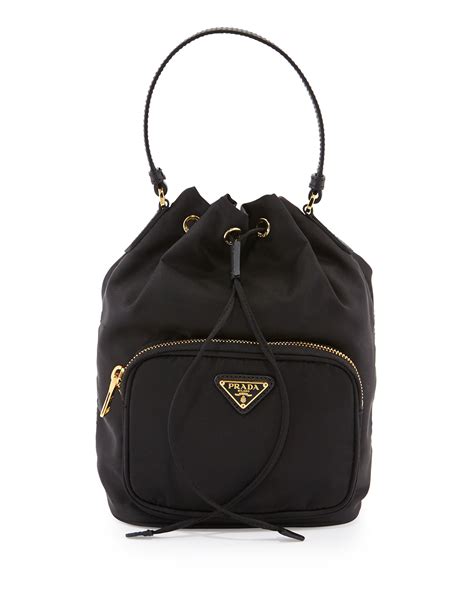 prada tessuto mini bucket crossbody bag review|Prada tessuto shoulder bag.